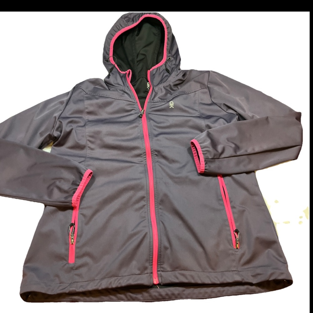Little Donkey Andy Purple Pink HOODED JACKET ZIP UP Warm Women’s  XL Zip Pockets